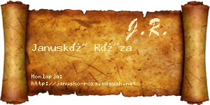 Januskó Róza névjegykártya